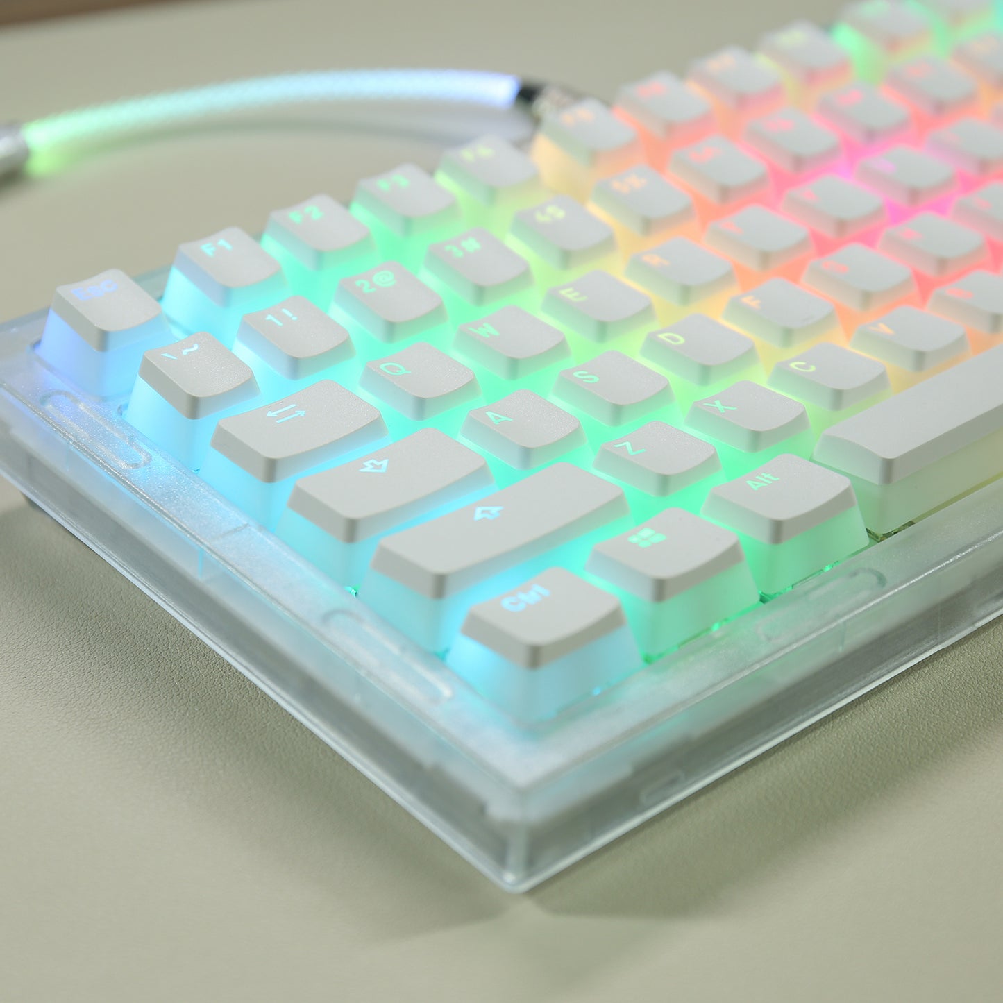 Double Skin Milk Translucent Keycap Closed Keyboard