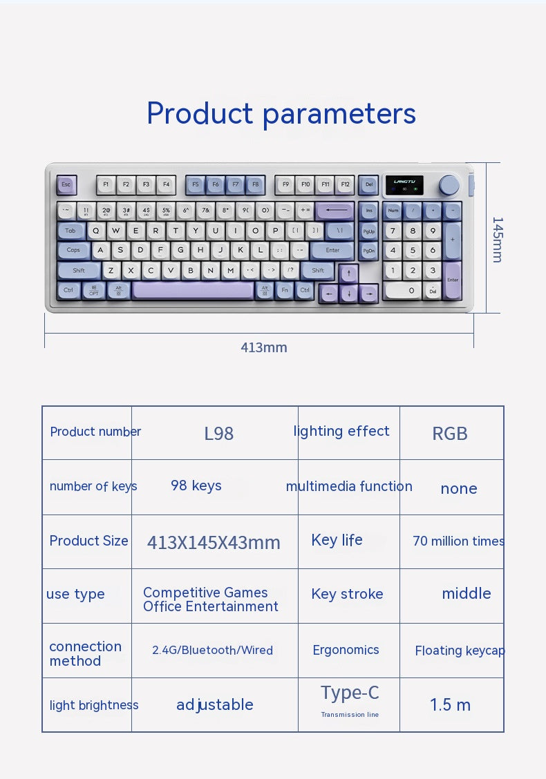 Clean Mute Wireless Bluetooth Keyboard