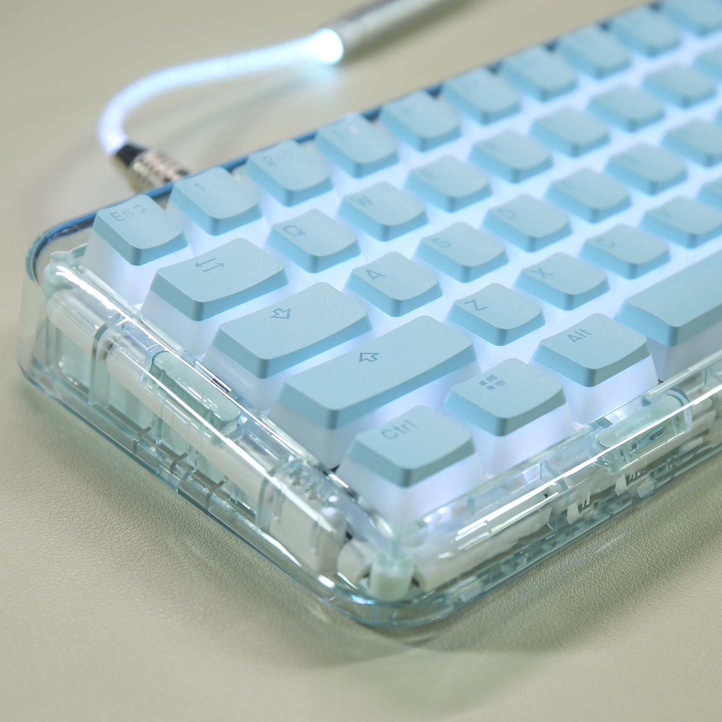 Double Skin Milk Translucent Keycap Closed Keyboard