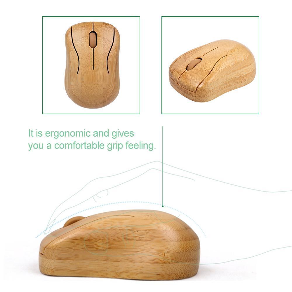 Exotic Bamboo Keyboard and Mouse Set