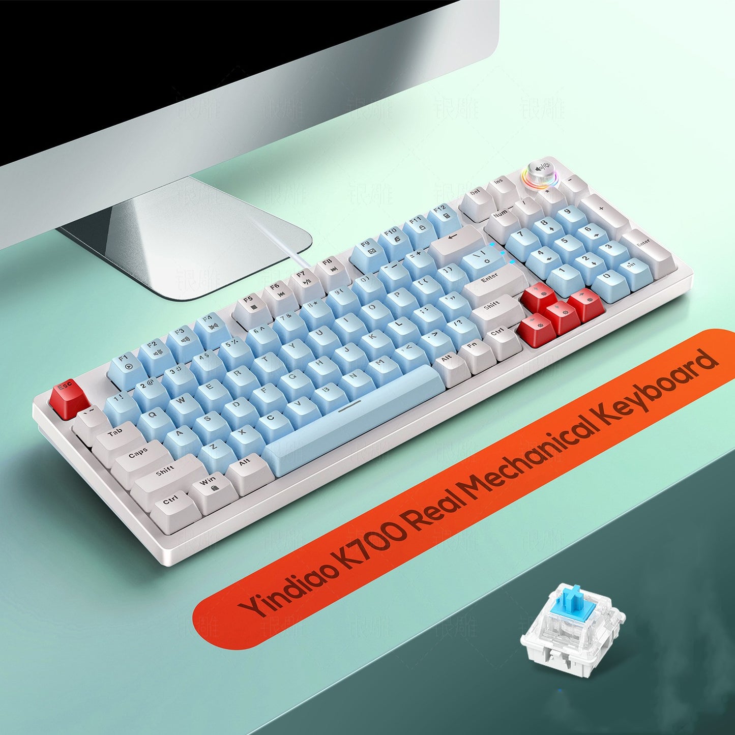 K700 Custom Luminous Mechanical Keyboard Gaming - 96 Keys