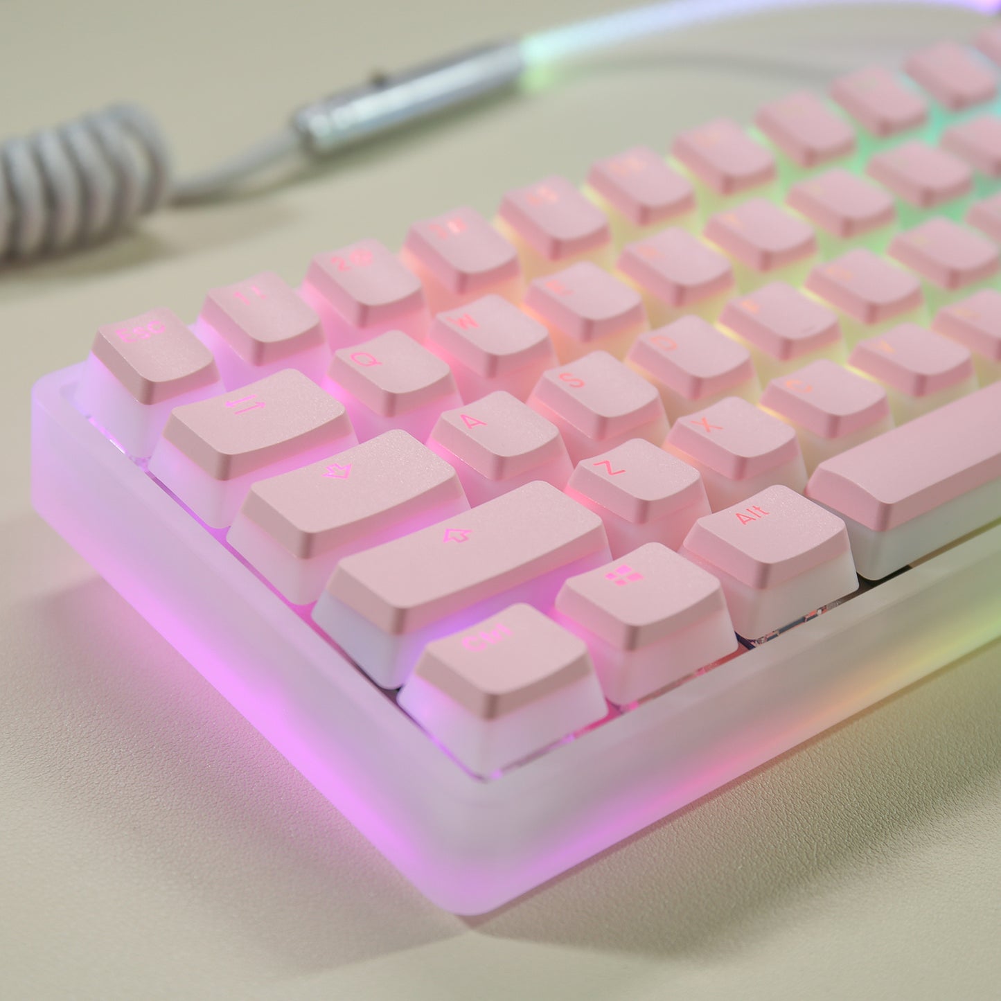 Double Skin Milk Translucent Keycap Closed Keyboard