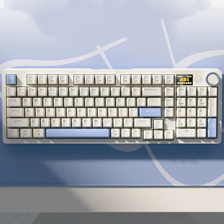 Tri-mode Transparent Mechanical Keyboard Wireless Bluetooth