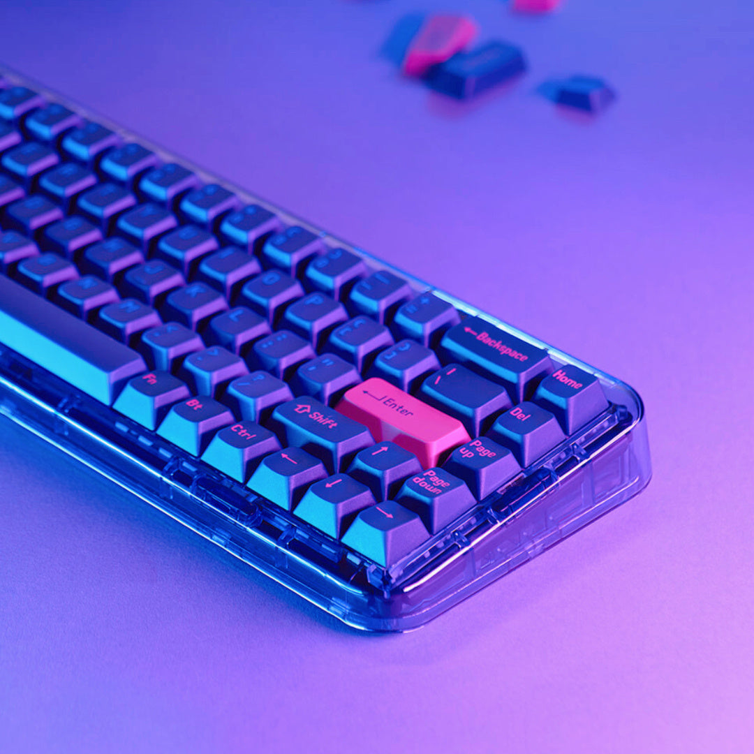 Tri-mode Transparent Mechanical Keyboard Wireless Bluetooth