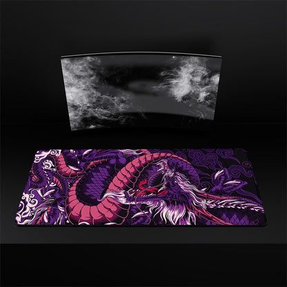 Flower Pad Large Black Gaming Mouse Pad