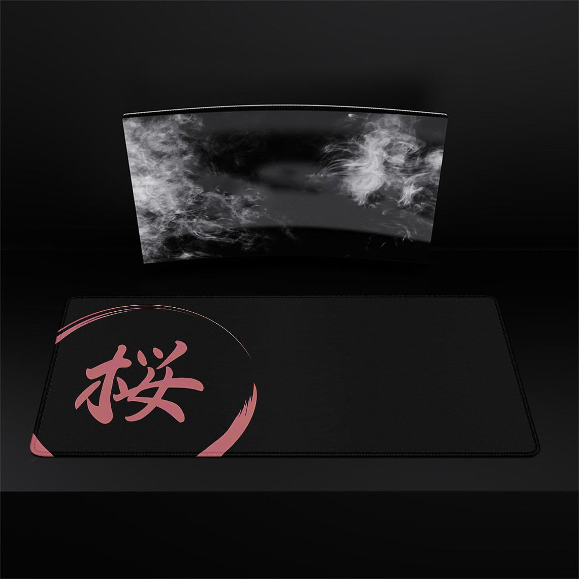 Flower Pad Large Black Gaming Mouse Pad