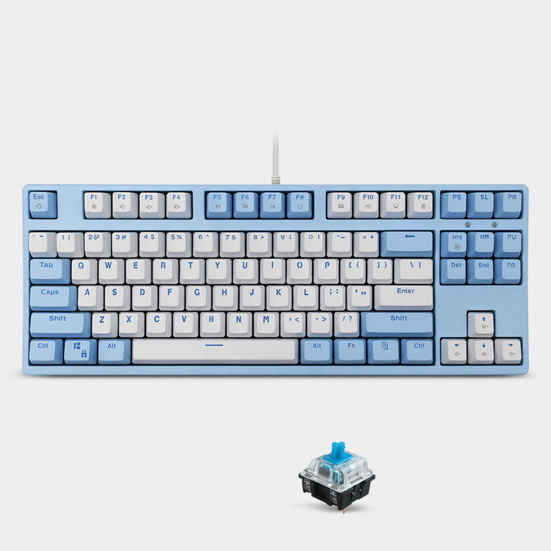 Mechanical Keyboard Sea Rhyme Light Blue Cyan Axis Red Axis Gaming