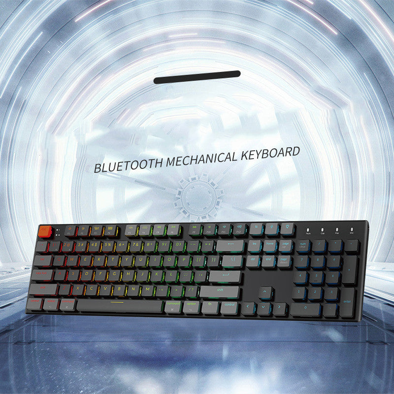 Bluetooth Wireless Thin Low Axis Mechanical Keyboard Computer Backlight 104 Keys