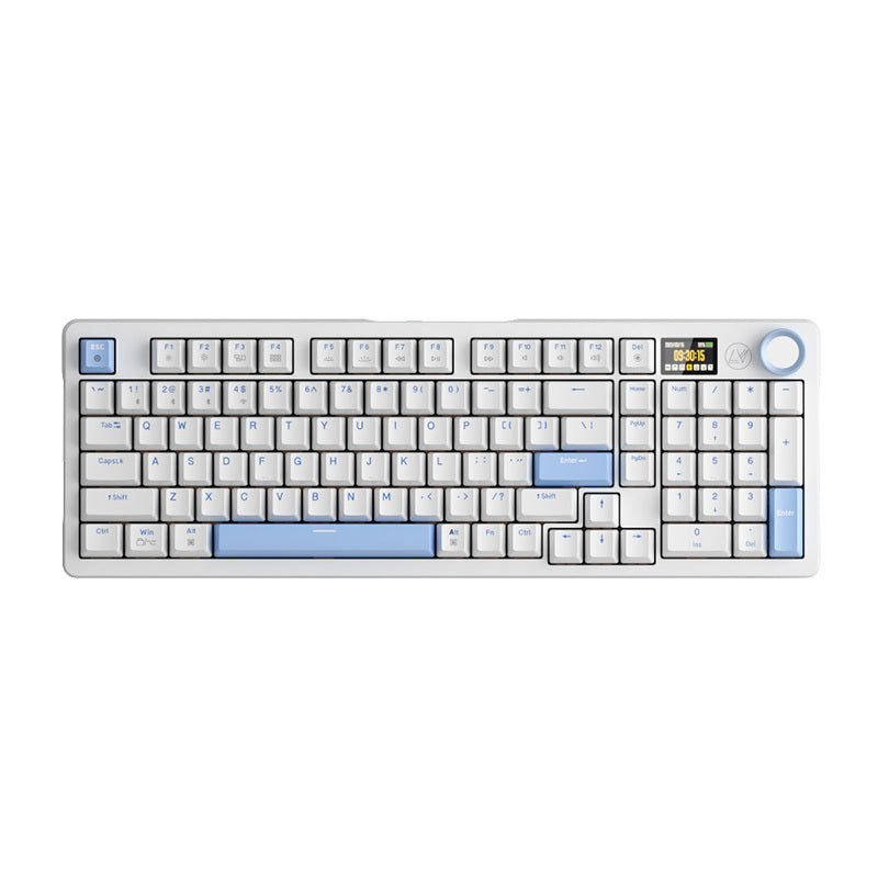 Tri-mode Transparent Mechanical Keyboard Wireless Bluetooth