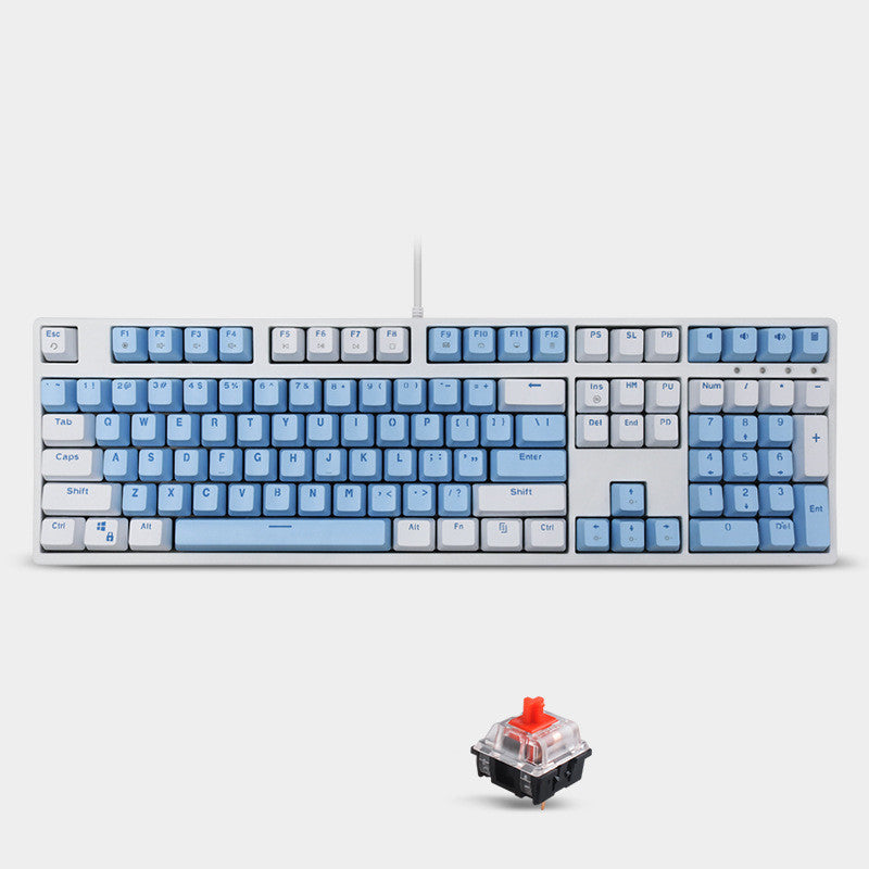 Mechanical Keyboard Sea Rhyme Light Blue Cyan Axis Red Axis Gaming