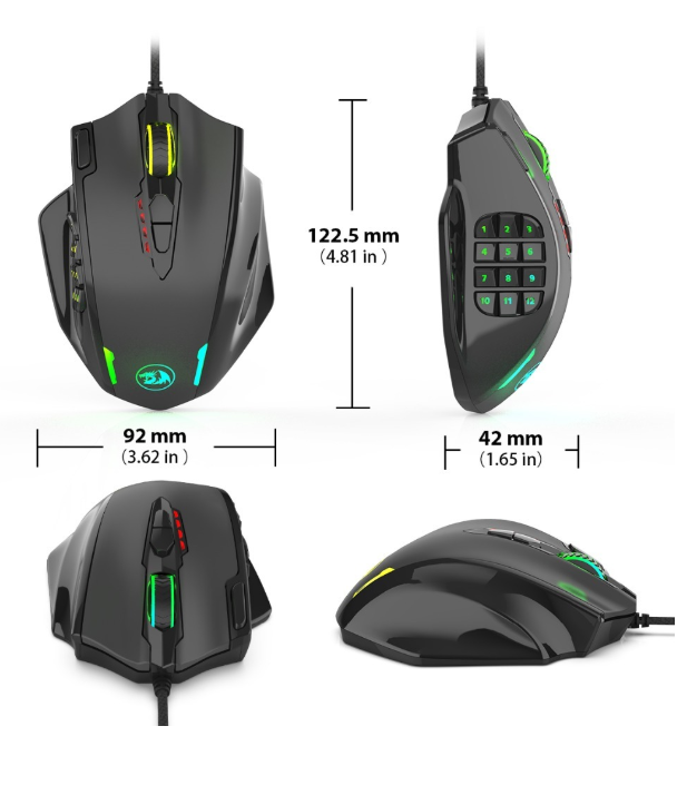 Redragon M908 One-Hander Macro Defines Mouse Callipson