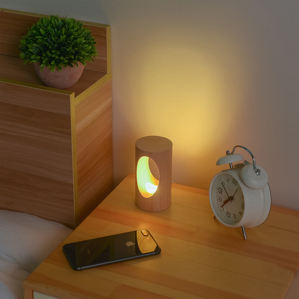 Solid wood LED reading lamp Callipson