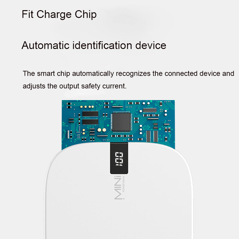 10000 mAh Mini Power Bank with Digital Display