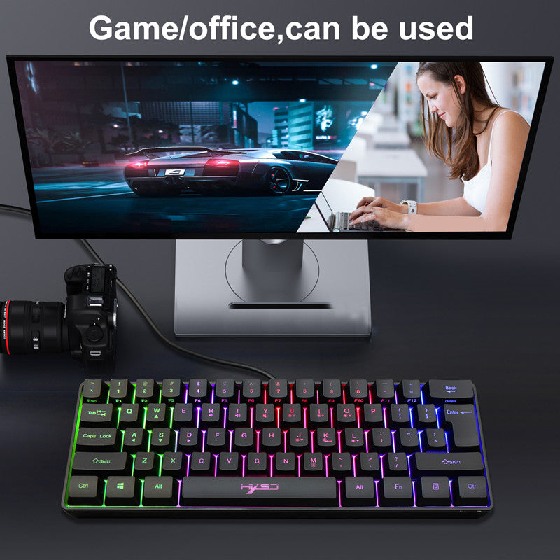 61-key Mechanical Gaming Membrane Keyboard RGB Light