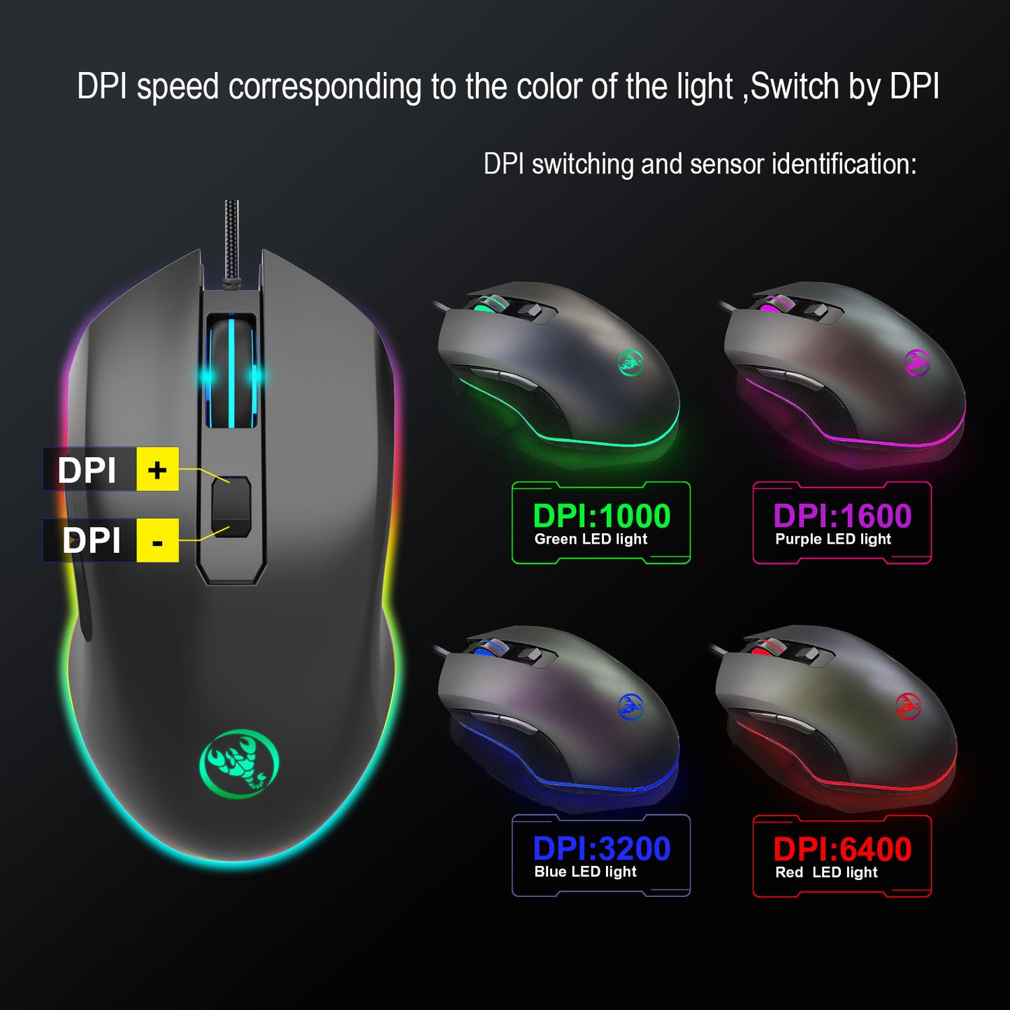 Gaming Mouse With Luminous Wired Mouse Callipson