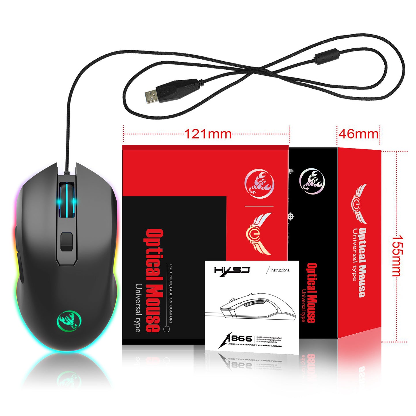 Gaming Mouse With Luminous Wired Mouse Callipson