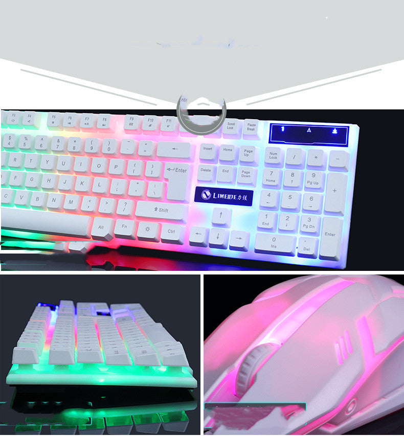 Limei GTX300 Keyboard And Mouse Set USB Glowing Colorful Backlight Callipson