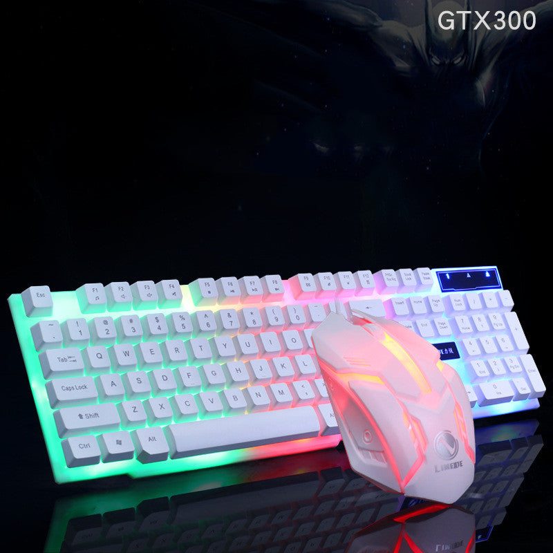 Limei GTX300 Keyboard And Mouse Set USB Glowing Colorful Backlight Callipson