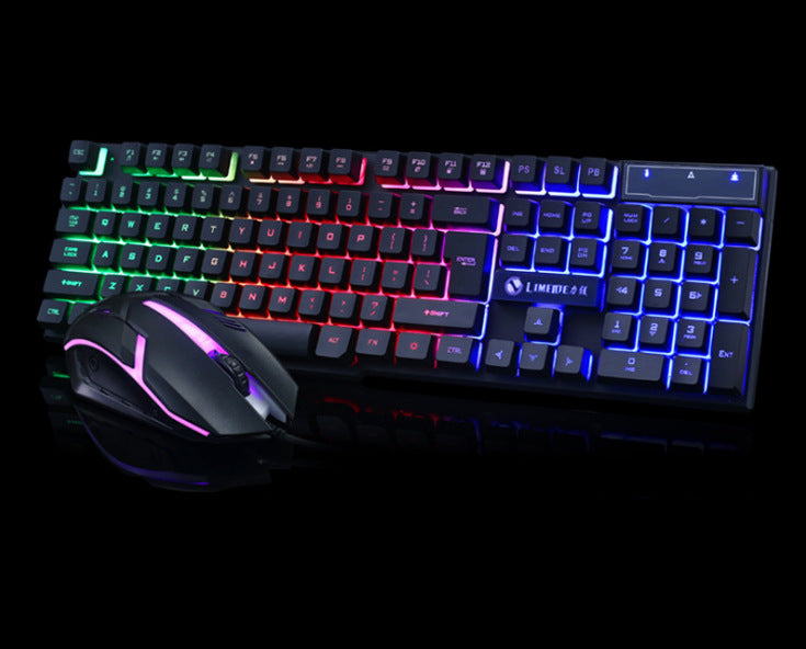 Limei GTX300 Keyboard And Mouse Set USB Glowing Colorful Backlight Callipson