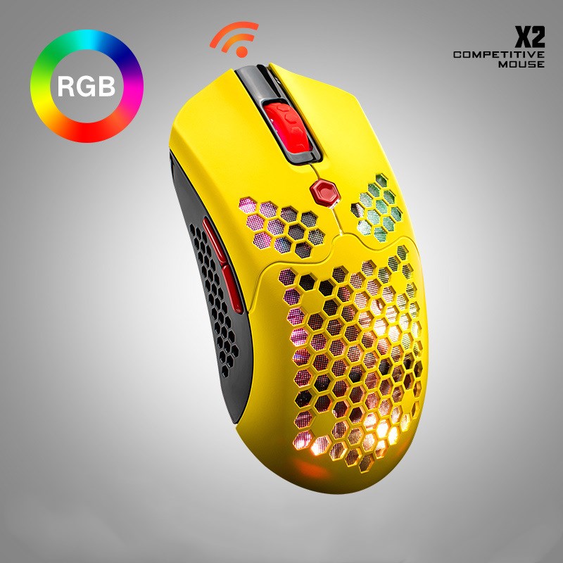 Free Wolf X2 wireless mouse RGB dual-mode game mouse Callipson