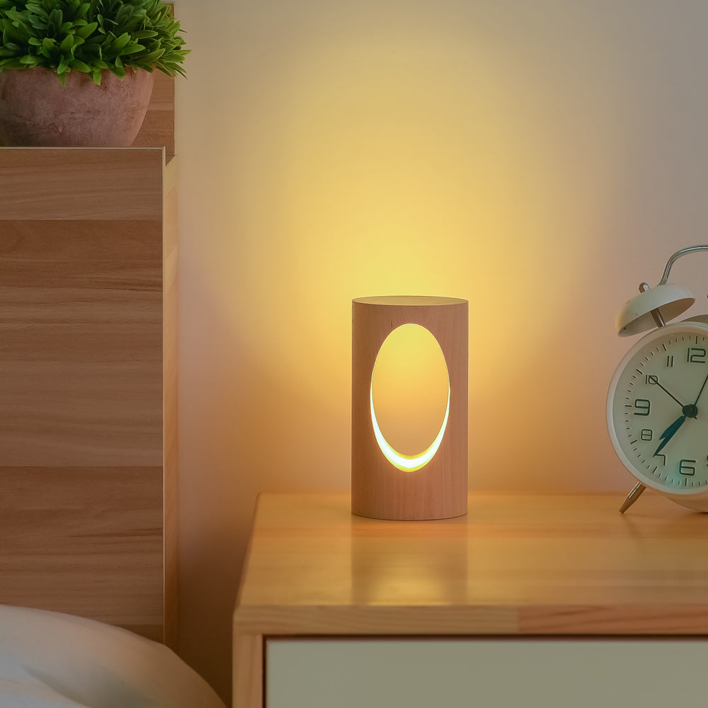 Solid wood LED reading lamp Callipson