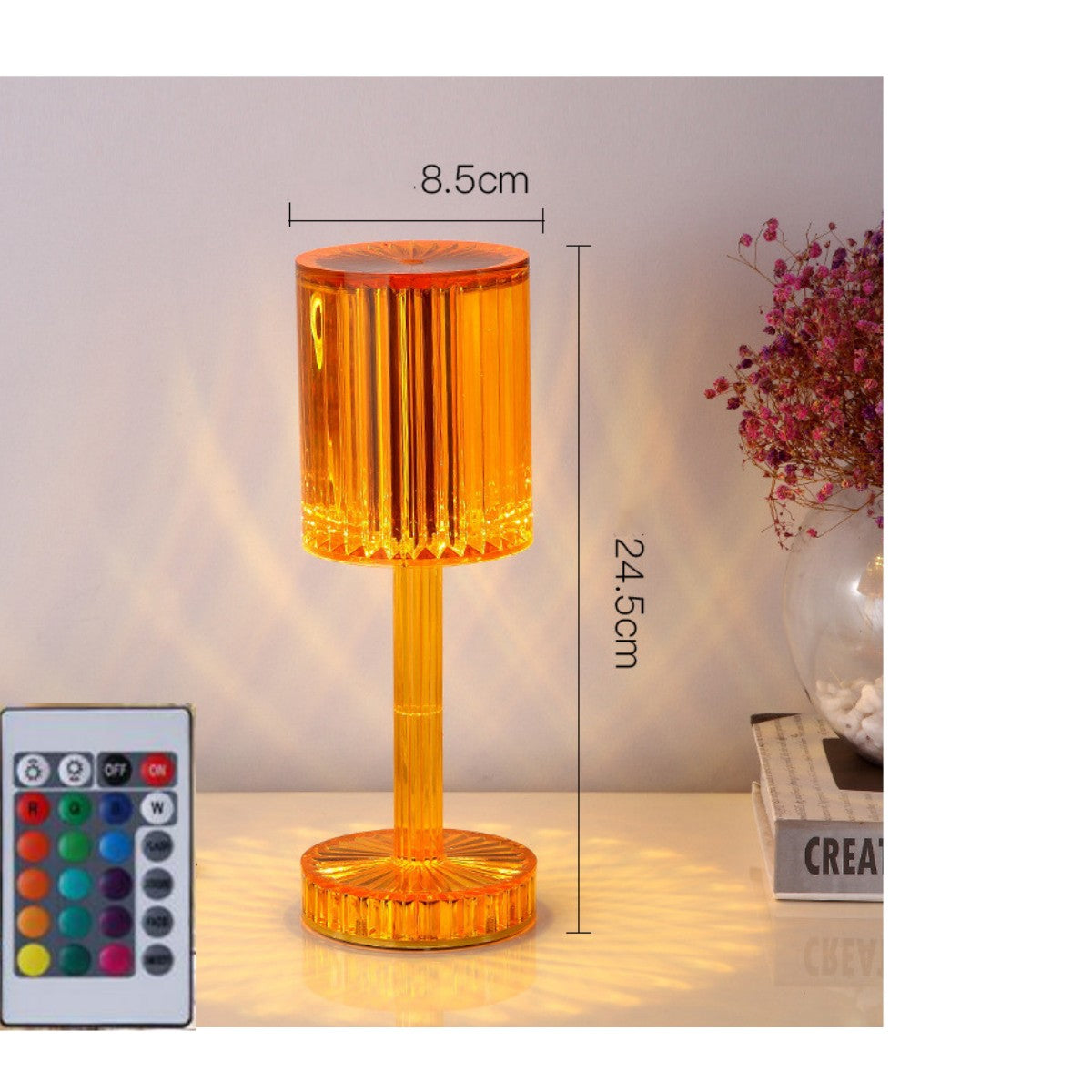 Crystal Table Lamp - Decoration Diamond Romantic Warm Led Night Light Callipson