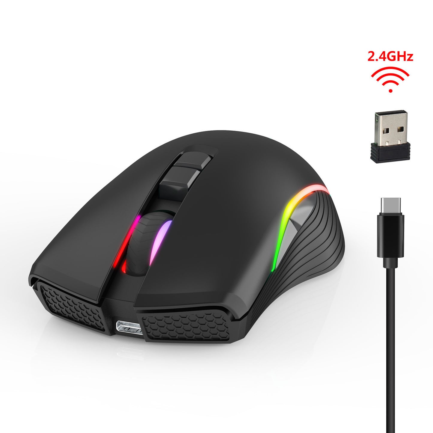 TYPE-C Interface Seven-button Gaming RGB Luminous Mouse Callipson