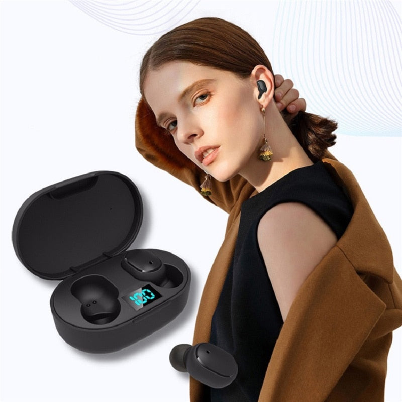 E6s Smart Digital Display Bluetooth Headset Wireless Sports Mini Headset Stereo in-Ear Callipson