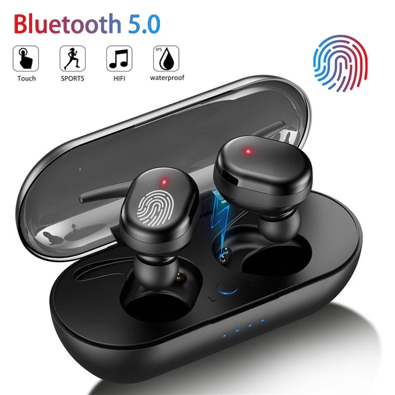 Y30 Bluetooth Earphones Wireless Headphones Touch Control Sports Earbuds Microphone Works On All Smartphones Music Headset TWS Callipson