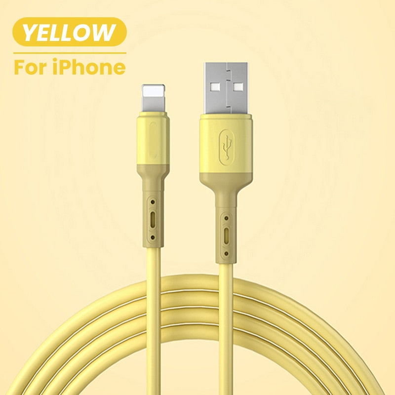 Silicone Charging USB Cable For iPhone With Fast Data Transmitting - 1/1.5/2M Callipson