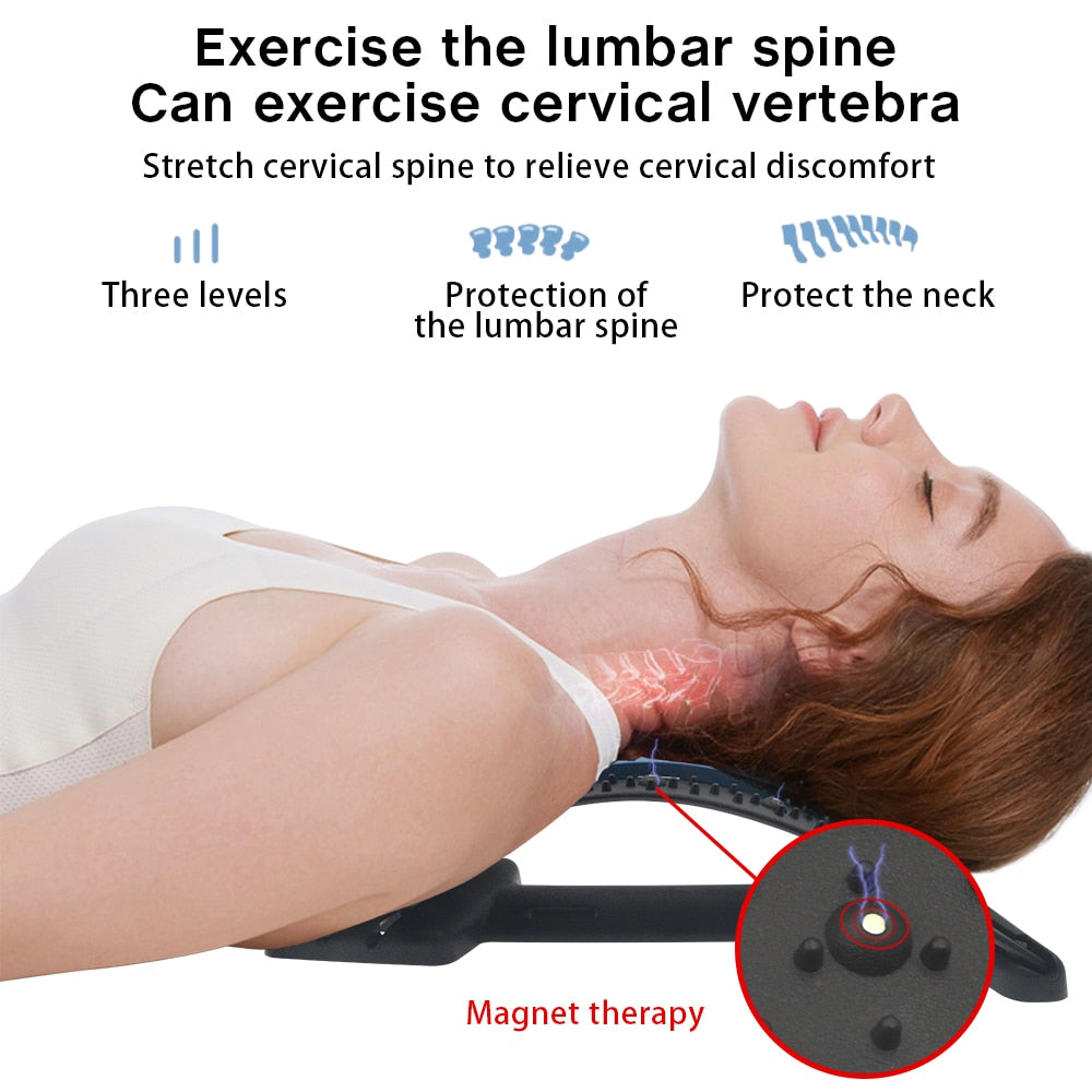 Multi-level Adjustable Back Massager Stretcher Waist Neck Stretch Fitness and Relaxation Callipson