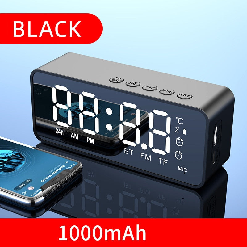 Wireless Bluetooth Speaker Small Mini Alarm Clock Portable Cannon Mini Voice Broadcast the Card Instert Vehicular Audio System Callipson