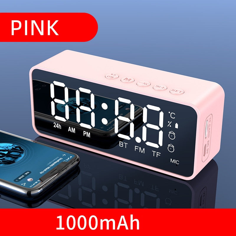 Wireless Bluetooth Speaker Small Mini Alarm Clock Portable Cannon Mini Voice Broadcast the Card Instert Vehicular Audio System Callipson