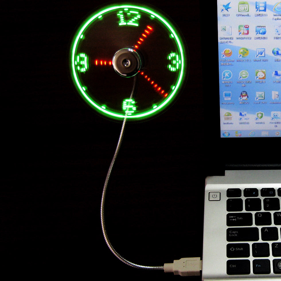 Peculiar led smart clock fan with temperature display real time usb flash word luminous fan Callipson