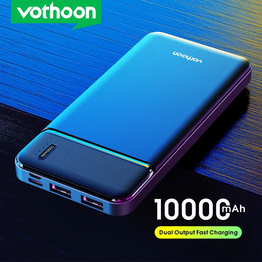 Vothoon Power Bank 10000mAh 2 USB Portable Charging Power Bank Callipson