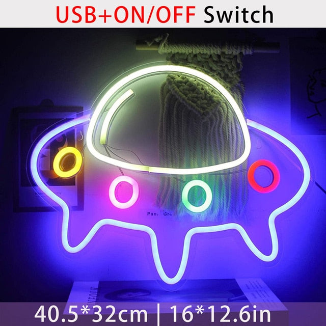 Planet Shape Neon Wall Light Callipson