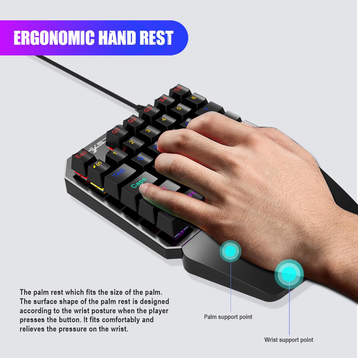 Mini Mechanical One-handed Keyboard With 35 Keys Callipson